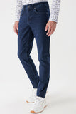 Navy Cotton 5 Pocket Slim Fit Casual Denim Pants 1023235160