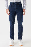 Navy Cotton 5 Pocket Slim Fit Casual Denim Pants 1023235160