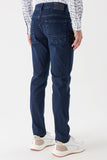 Navy Cotton 5 Pocket Slim Fit Casual Denim Pants 1023235160