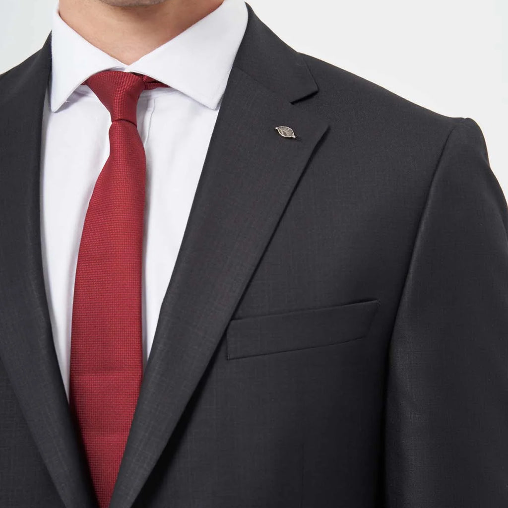 Solid Gabardine Notch Lapel 6 Drop Comfort Fit Classic Suit 1001245171