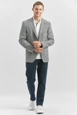 IMZA Men's Checked Slim Fit Stretch Classic Blazer – 1002240115