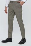 Linen-Blend Side Pocket Elastic Waist Comfort Fit Classic Pants 1003230150