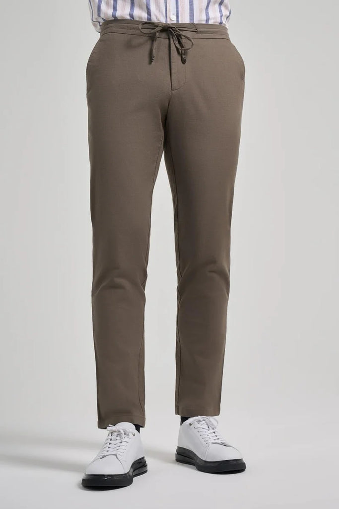 Indigo Blue Cotton Comfort Fit Jogger Pants with Side Pockets (Model 1003250110)