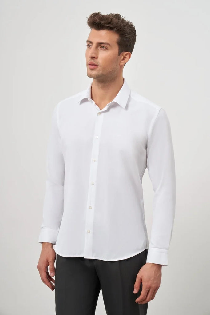 IMZA Men's Self-Patterned Dobby Slim Fit Classic Shirt – 1004245152