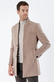 Plain Quilted-Lined Slim Fit Classic Long Coat 1008235171