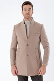 Plain Quilted-Lined Slim Fit Classic Long Coat 1008235171