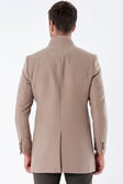 Plain Quilted-Lined Slim Fit Classic Long Coat 1008235171