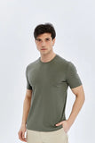 Short Sleeve Crew Neck Pocketless Standard Fit Knit T-Shirt 1011260151