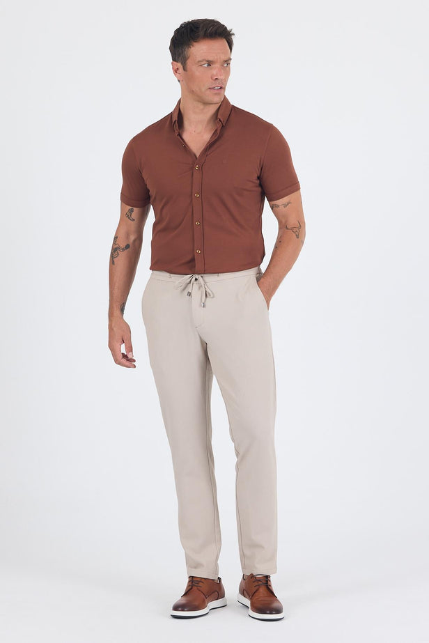 Stretch Elasticated Side Pocket Casual Comfort Fit Jogger Trousers 1003250210