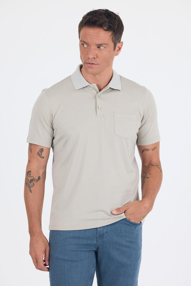 Short Sleeve Polo Collar Pocket G Comfort T-Shirt 1011250173