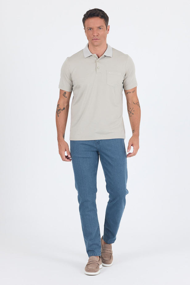 Short Sleeve Polo Collar Pocket G Comfort T-Shirt 1011250173