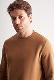 Long Sleeve Crew Neck Plain Cotton Comfort Fit Sweatshirt 1013255150