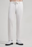 Light Cream Classic Slim Fit Jogger Pants with Side Pockets (Model 1003240169)