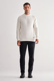 Half Turtleneck Long Sleeve Pocketless Comfort Fit Cotton Knitwear 1012255203