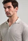 Short Sleeve Printed Piqué Polo Collar Pocketless Flexible Casual Slim Fit T-Shirt 1011250151