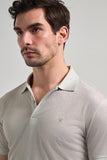 Short Sleeve Printed Piqué Polo Collar Pocketless Flexible Casual Slim Fit T-Shirt 1011250151