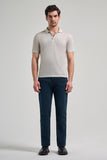 Short Sleeve Printed Piqué Polo Collar Pocketless Flexible Casual Slim Fit T-Shirt 1011250151