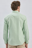 Long Sleeve Hard Collar Pocketless Slim Fit Shirt 1004240230