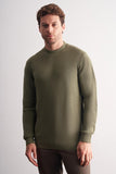 Half Turtleneck Long Sleeve Pocketless Comfort Fit Cotton Knitwear 1012255203