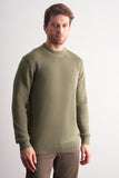 Half Turtleneck Long Sleeve Pocketless Comfort Fit Cotton Knitwear 1012255203