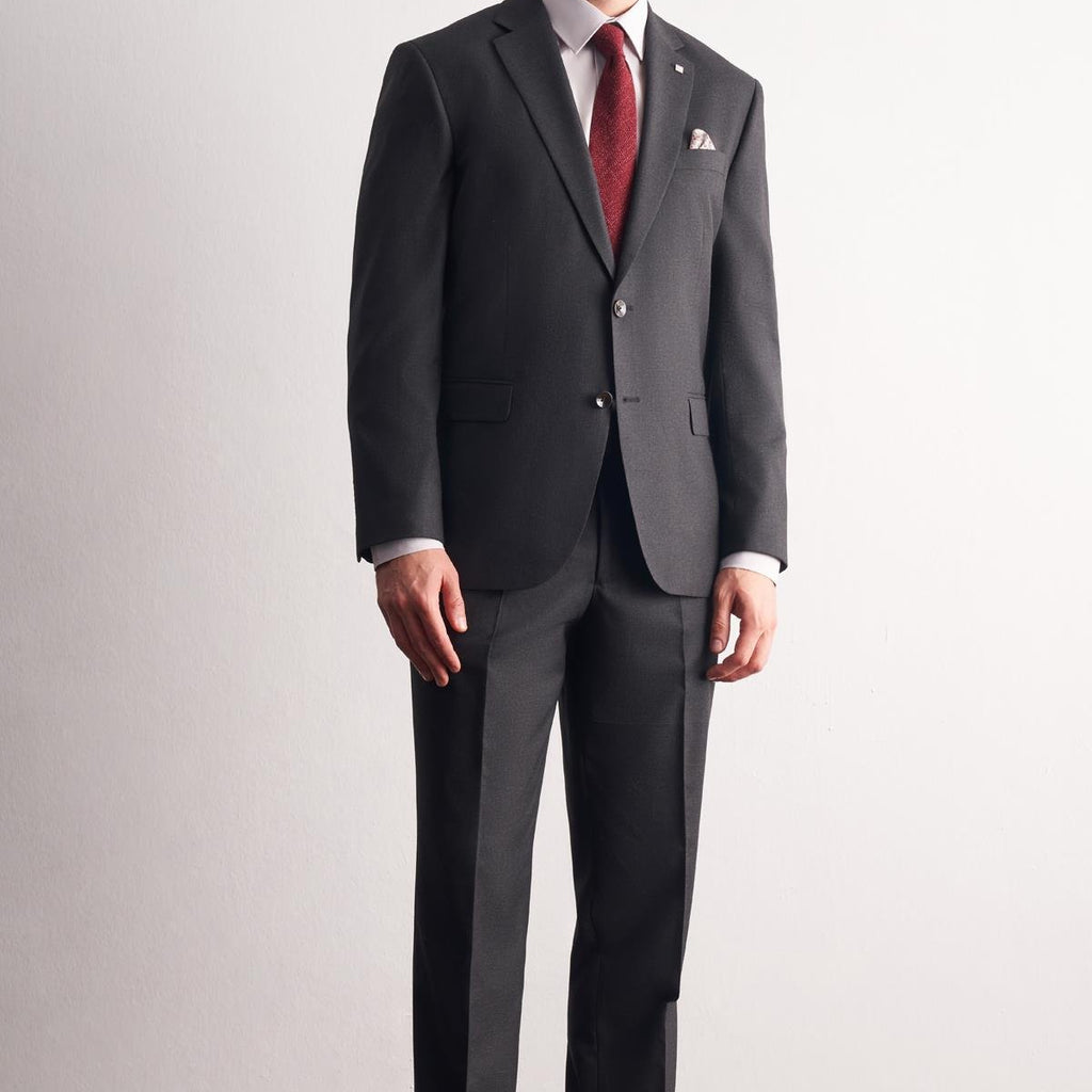 Mono Collar Self Stripe Comfort Fit Classic Suit – 4 Drop (Model 1001255159)