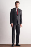 Mono Collar Self Stripe Comfort Fit Classic Suit – 4 Drop (Model 1001255159)