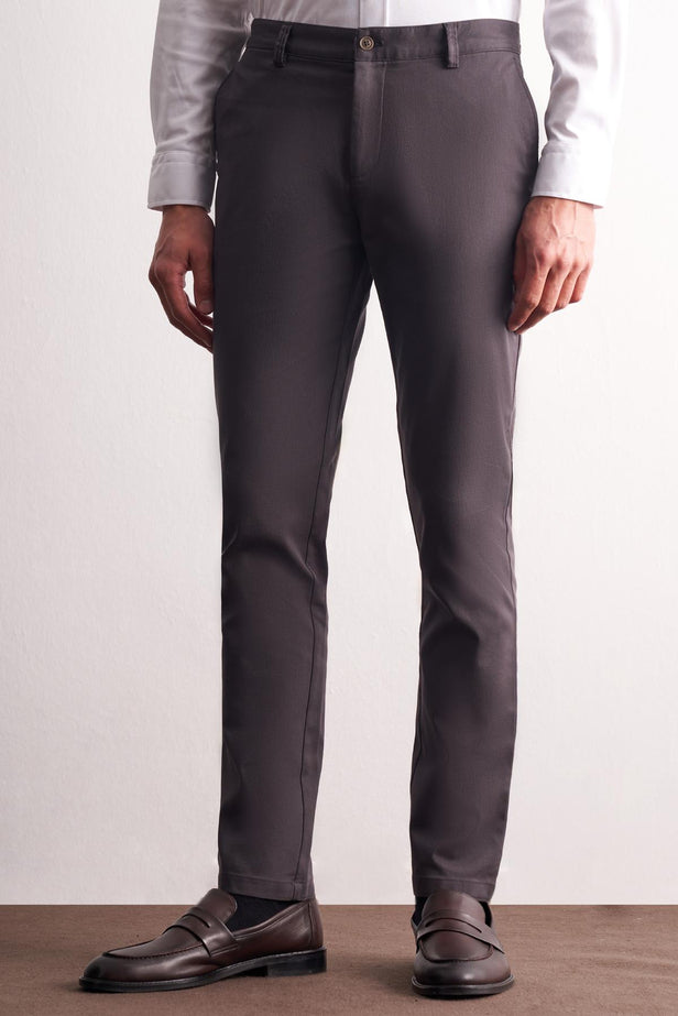 Side Pocket Straight Leg Slim Fit Cotton Chino Casual Trousers (Model 1003255165)