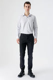 Side Pocket Textured Slim Fit Chino Trousers 1003235117