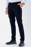 Side Pocket Textured Slim Fit Chino Trousers 1003235117