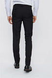 Black Side Pocket Textured Comfort Fit Classic Trousers 1003225155