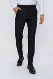 Black Side Pocket Textured Comfort Fit Classic Trousers 1003225155