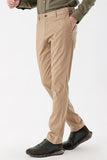 Side Pocket Textured Slim Fit Casual Chino Trousers 1003230173