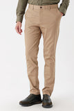 Side Pocket Textured Slim Fit Casual Chino Trousers 1003230173