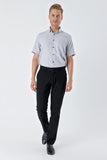 Black Side Pocket Textured Slim Fit Chino Trousers 1003230172