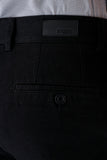 Black Side Pocket Textured Slim Fit Chino Trousers 1003230172