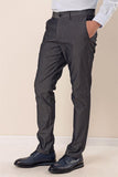 Navy Side Pocket Textured Comfort Fit Casual Chino Trousers 1003230171
