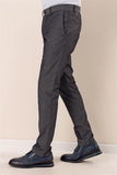 Navy Side Pocket Textured Comfort Fit Casual Chino Trousers 1003230171