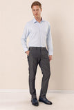 Navy Side Pocket Textured Comfort Fit Casual Chino Trousers 1003230171