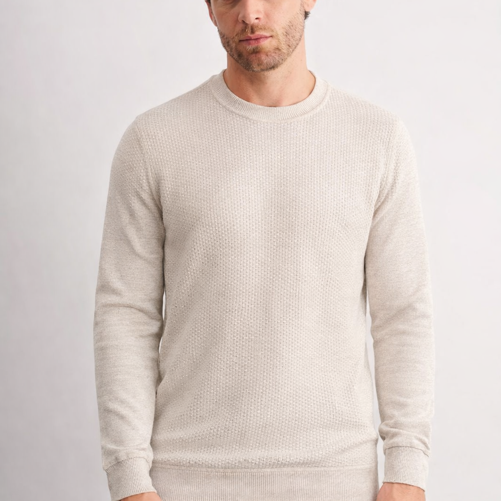 Long Sleeve Crew Neck Plain Cotton Comfort Fit Sweatshirt 1013255150