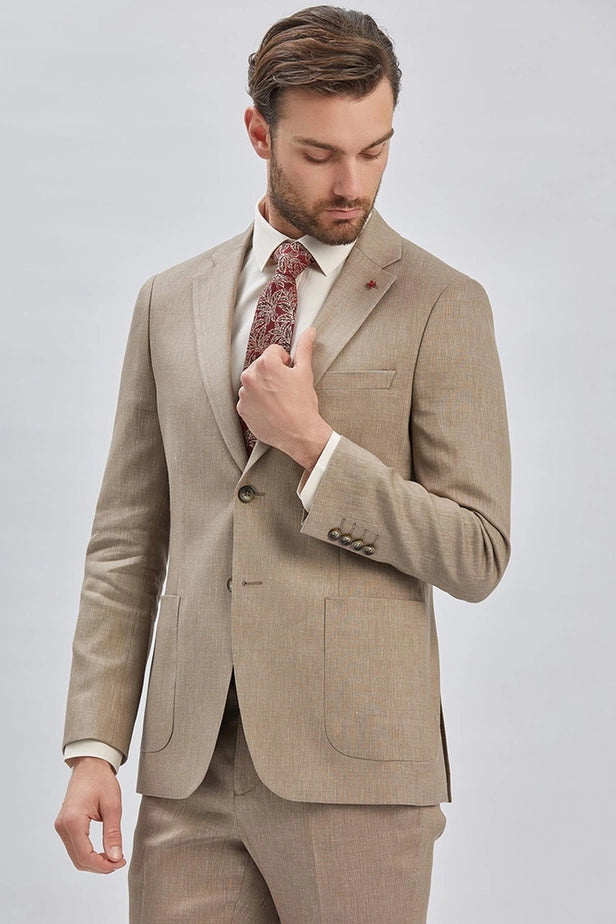 IMZA Men's Linen Blend Slim Fit Casual Suit – 1001240169