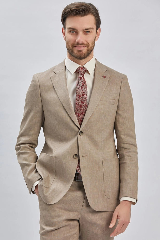IMZA Men's Linen Blend Slim Fit Casual Suit – 1001240169