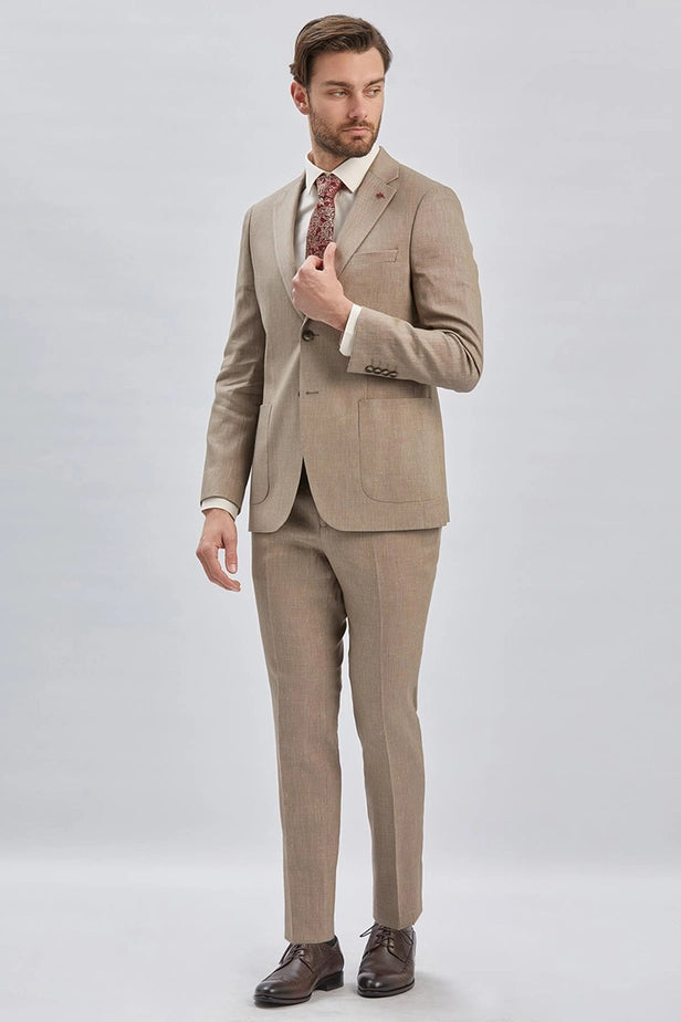 IMZA Men's Linen Blend Slim Fit Casual Suit – 1001240169