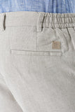 Linen Blend Elasticated Side Pocket Casual Comfort Fit Jogger Trousers 1003240159