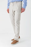 Linen Blend Elasticated Side Pocket Casual Comfort Fit Jogger Trousers 1003240159