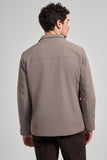 Dark Beige Stand Collar Side Pocket Padded Standard Fit Casual Coat 1007245166