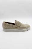 Dark Navy 100% Leather Suede Laceless Casual Shoes 1033240166