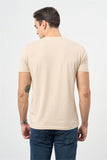 Short Sleeve Plain Crew Neck Slim Fit Cotton T-Shirt 1011240185