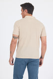 Short Sleeve Plain Supreme Polo Collar Pocketless Cotton Casual Slim Fit T-Shirt 1011250162