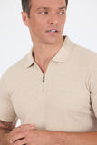 Short Sleeve Plain Supreme Polo Collar Pocketless Cotton Casual Slim Fit T-Shirt 1011250162