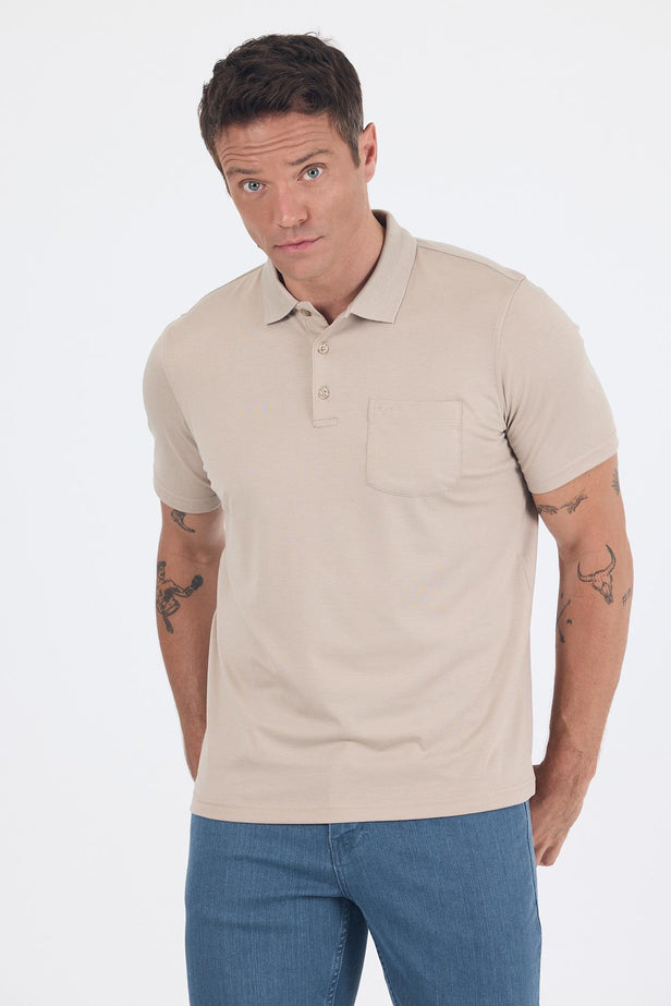 Short Sleeve Polo Collar Pocket G Comfort T-Shirt 1011250173